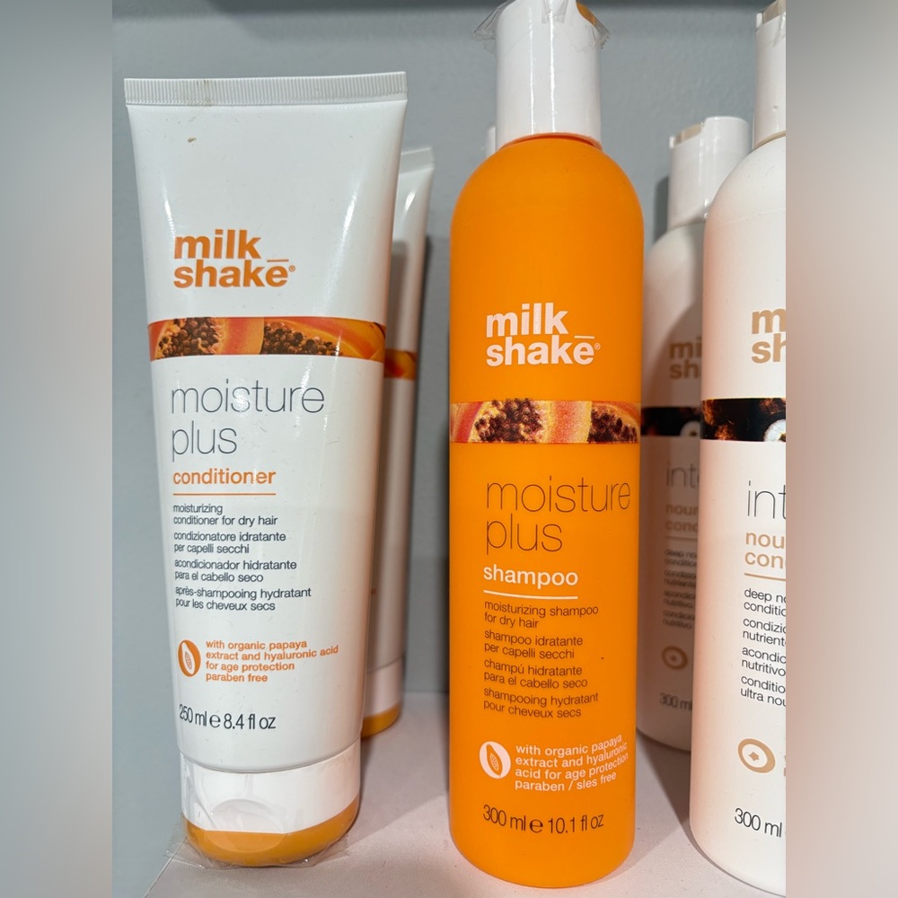 Milk shake shampoo and conditioner moisture plus 
integrity 
color care
Oil